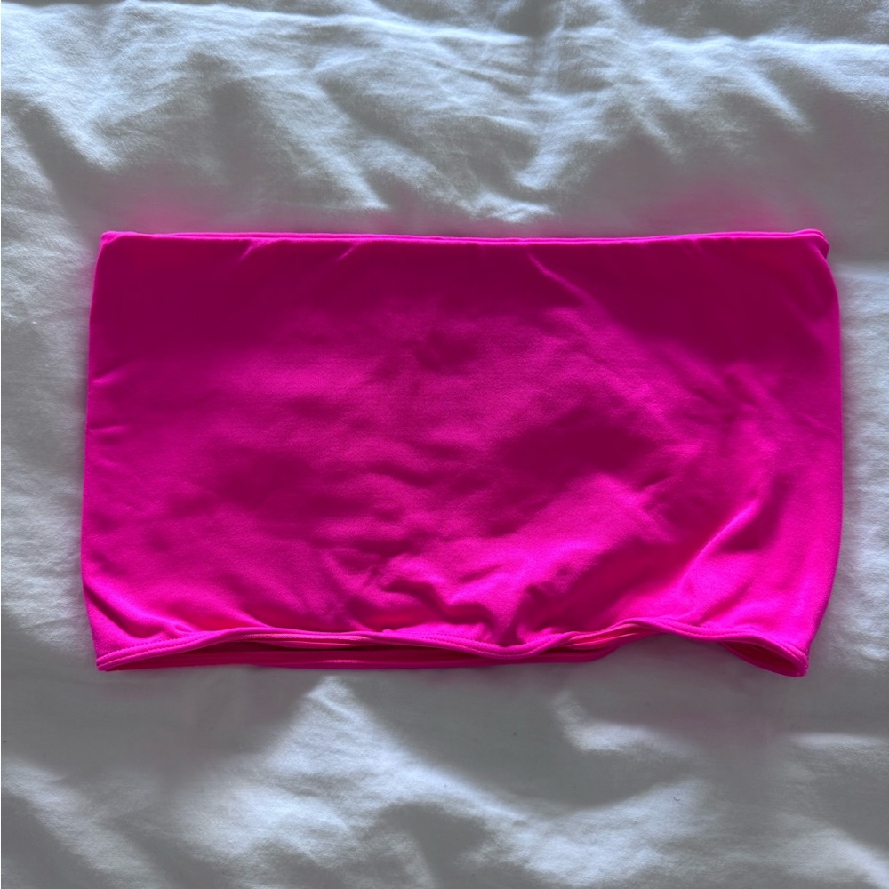 Highlighter pink Anthropologie tube top S/M